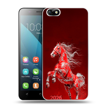 Силиконовый чехол на Huawei Honor 4X с принтом Новый год Силиконовый чехол на Huawei Honor 4X с принтом Новый год