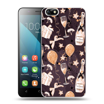 Силиконовый чехол на Huawei Honor 4X с принтом Новый год Силиконовый чехол на Huawei Honor 4X с принтом Новый год