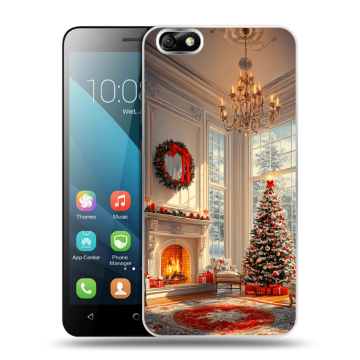 Силиконовый чехол на Huawei Honor 4X с принтом Новый год Силиконовый чехол на Huawei Honor 4X с принтом Новый год