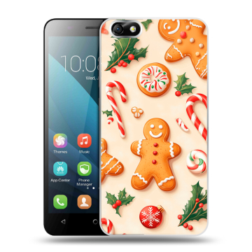 Силиконовый чехол на Huawei Honor 4X с принтом Новый год Силиконовый чехол на Huawei Honor 4X с принтом Новый год