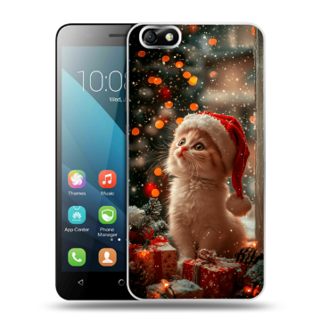 Силиконовый чехол на Huawei Honor 4X с принтом Новый год Силиконовый чехол на Huawei Honor 4X с принтом Новый год