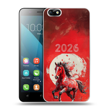 Силиконовый чехол на Huawei Honor 4X с принтом Новый год Силиконовый чехол на Huawei Honor 4X с принтом Новый год