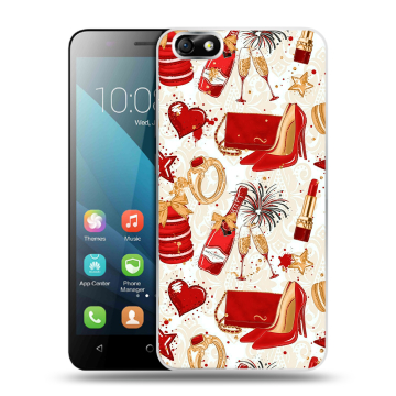 Силиконовый чехол на Huawei Honor 4X с принтом Новый год Силиконовый чехол на Huawei Honor 4X с принтом Новый год