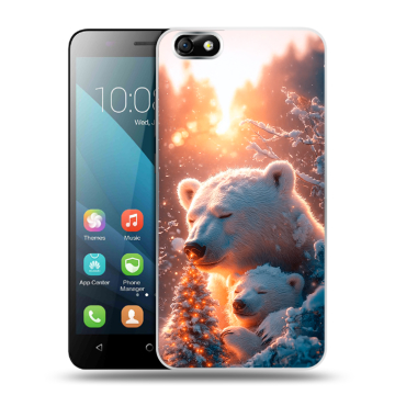 Силиконовый чехол на Huawei Honor 4X с принтом Новый год