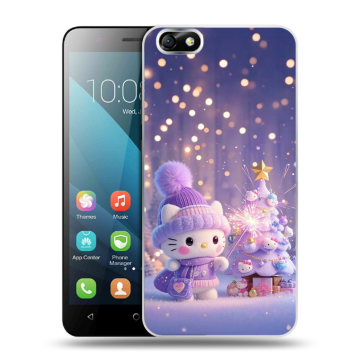 Силиконовый чехол на Huawei Honor 4X с принтом Новый год