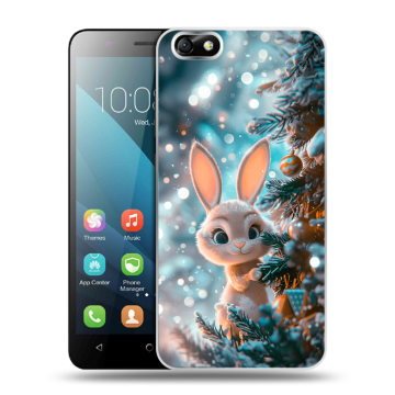 Силиконовый чехол на Huawei Honor 4X с принтом Новый год
