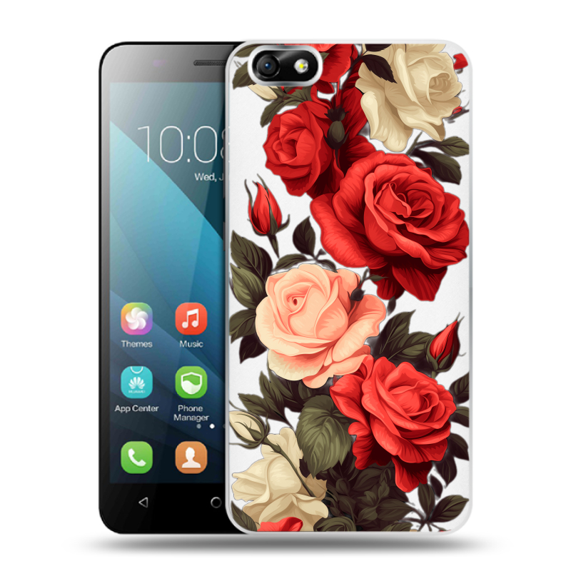 Пластиковый чехол на Huawei Honor 4X с принтом Розы Пластиковый чехол на Huawei Honor 4X с принтом Розы