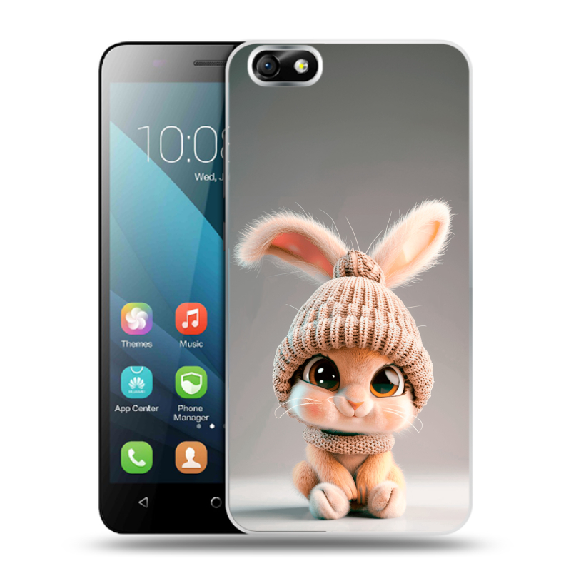 Силиконовый чехол на Huawei Honor 4X с принтом Кролик Силиконовый чехол на Huawei Honor 4X с принтом Кролик
