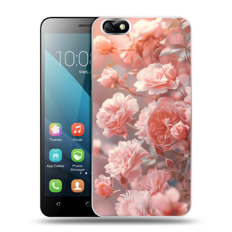 Пластиковый чехол на Huawei Honor 4X с принтом Розовые розы Пластиковый чехол на Huawei Honor 4X с принтом Розовые розы