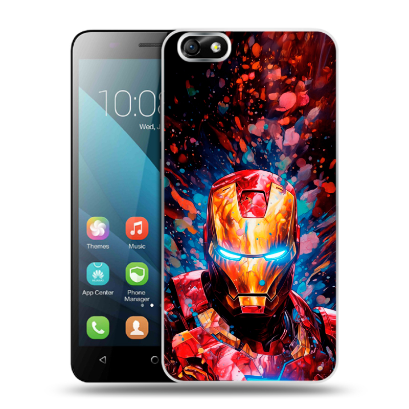 Силиконовый чехол на Huawei Honor 4X с принтом Железный человек Ironman Силиконовый чехол на Huawei Honor 4X с принтом Железный человек Ironman