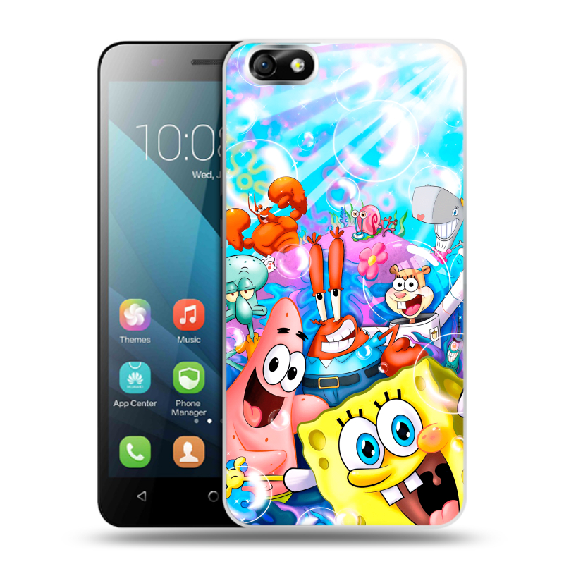 Силиконовый чехол на Huawei Honor 4X с принтом спанчбоб спанч боб Силиконовый чехол на Huawei Honor 4X с принтом спанчбоб спанч боб
