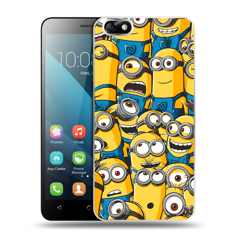 Силиконовый чехол на Huawei Honor 4X с принтом Миньоны Силиконовый чехол на Huawei Honor 4X с принтом Миньоны