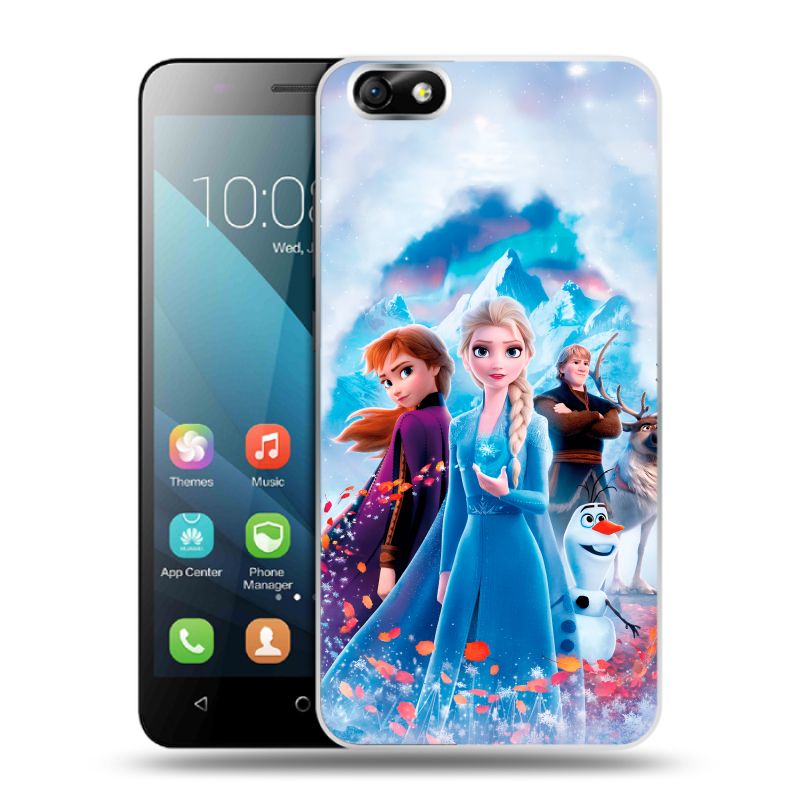Силиконовый чехол на Huawei Honor 4X с принтом Холодное сердце Frozen Силиконовый чехол на Huawei Honor 4X с принтом Холодное сердце Frozen