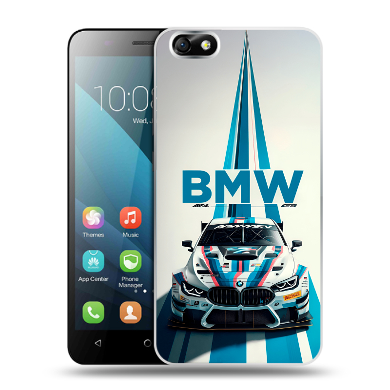 Силиконовый чехол на Huawei Honor 4X с принтом БМВ BMW Силиконовый чехол на Huawei Honor 4X с принтом БМВ BMW