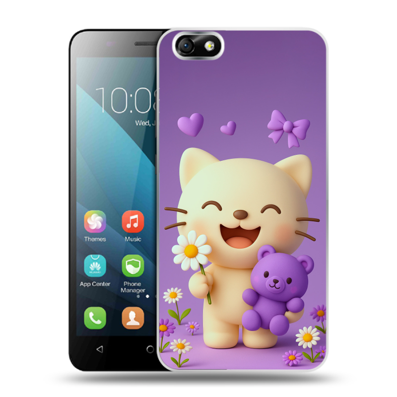 Силиконовый чехол на Huawei Honor 4X с принтом для девочек Силиконовый чехол на Huawei Honor 4X с принтом для девочек