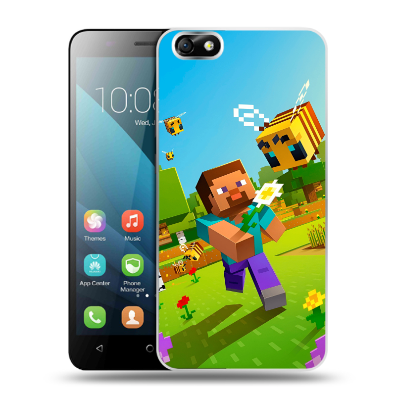 Пластиковый чехол на Huawei Honor 4X с принтом Майнкрафт Minecraft Пластиковый чехол на Huawei Honor 4X с принтом Майнкрафт Minecraft