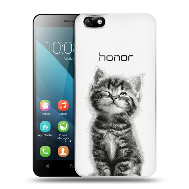 Пластиковый чехол на Huawei Honor 4X с принтом Котенок Пластиковый чехол на Huawei Honor 4X с принтом Котенок