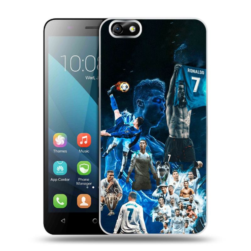 Силиконовый чехол на Huawei Honor 4X с принтом Реал Роналдо Силиконовый чехол на Huawei Honor 4X с принтом Реал Роналдо