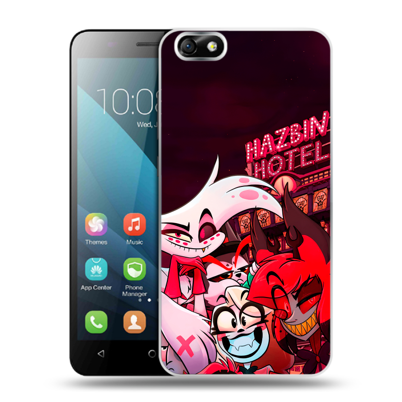 Силиконовый чехол на Huawei Honor 4X с принтом Hazbin Hotel Отель Хазбин Силиконовый чехол на Huawei Honor 4X с принтом Hazbin Hotel Отель Хазбин