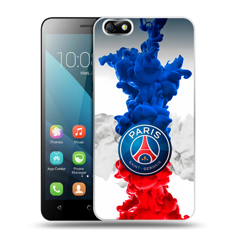 Пластиковый чехол на Huawei Honor 4X с принтом PSG ПСЖ Пластиковый чехол на Huawei Honor 4X с принтом PSG ПСЖ