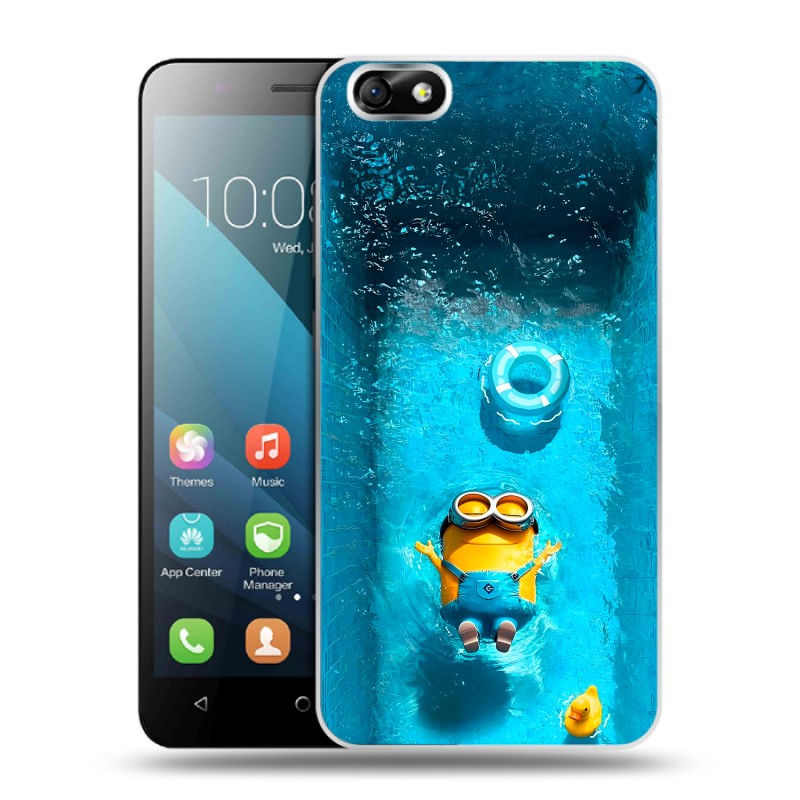 Силиконовый чехол на Huawei Honor 4X с принтом Миньоны Силиконовый чехол на Huawei Honor 4X с принтом Миньоны