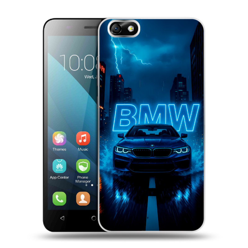 Силиконовый чехол на Huawei Honor 4X с принтом BMW БМВ Силиконовый чехол на Huawei Honor 4X с принтом BMW БМВ