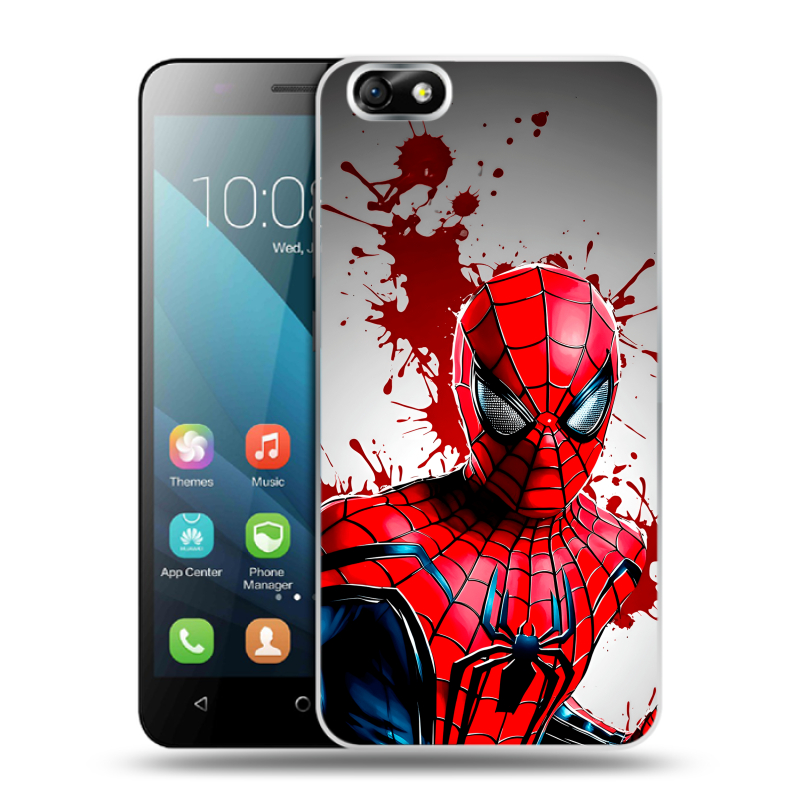 Пластиковый чехол на Huawei Honor 4X с принтом Spiderman Человек паук Пластиковый чехол на Huawei Honor 4X с принтом Spiderman Человек паук