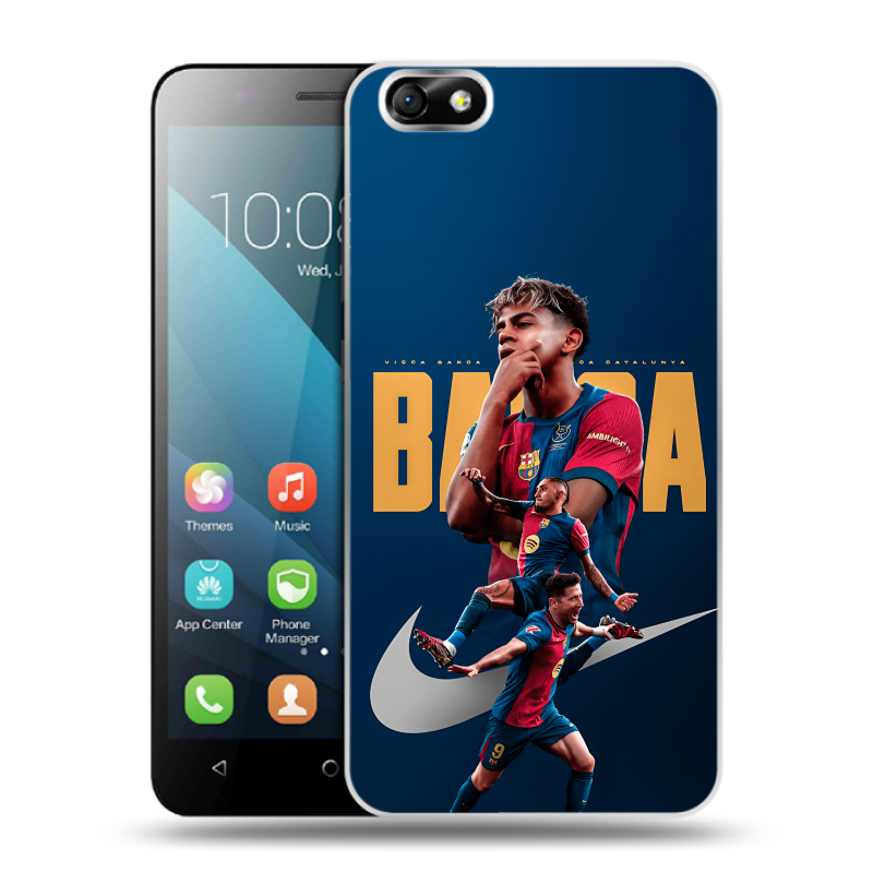 Силиконовый чехол на Huawei Honor 4X с принтом Барселона Barca Yamal Силиконовый чехол на Huawei Honor 4X с принтом Барселона Barca Yamal