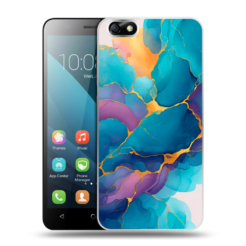 Пластиковый чехол на Huawei Honor 4X с принтом Мрамор блестки Пластиковый чехол на Huawei Honor 4X с принтом Мрамор блестки