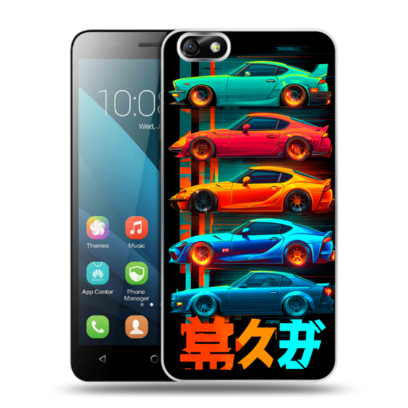 Пластиковый чехол на Huawei Honor 4X с принтом машины тачки Пластиковый чехол на Huawei Honor 4X с принтом машины тачки