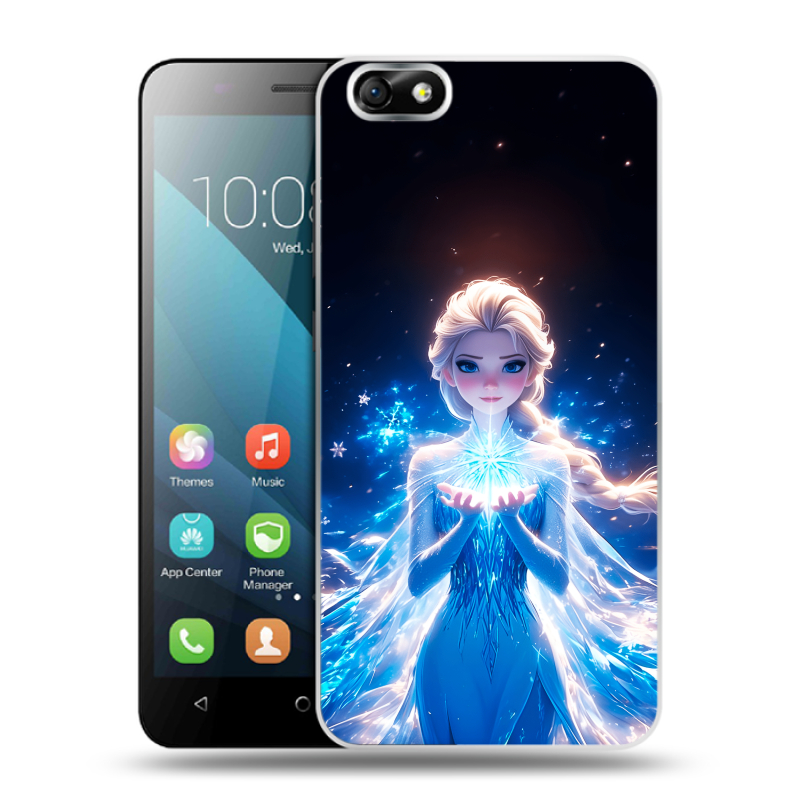 Силиконовый чехол на Huawei Honor 4X с принтом Холодное сердце Frozen Силиконовый чехол на Huawei Honor 4X с принтом Холодное сердце Frozen