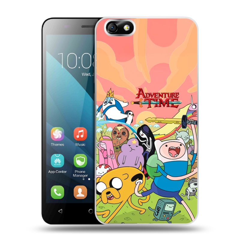 Силиконовый чехол на Huawei Honor 4X с принтом Adventure time Время приключений Силиконовый чехол на Huawei Honor 4X с принтом Adventure time Время приключений