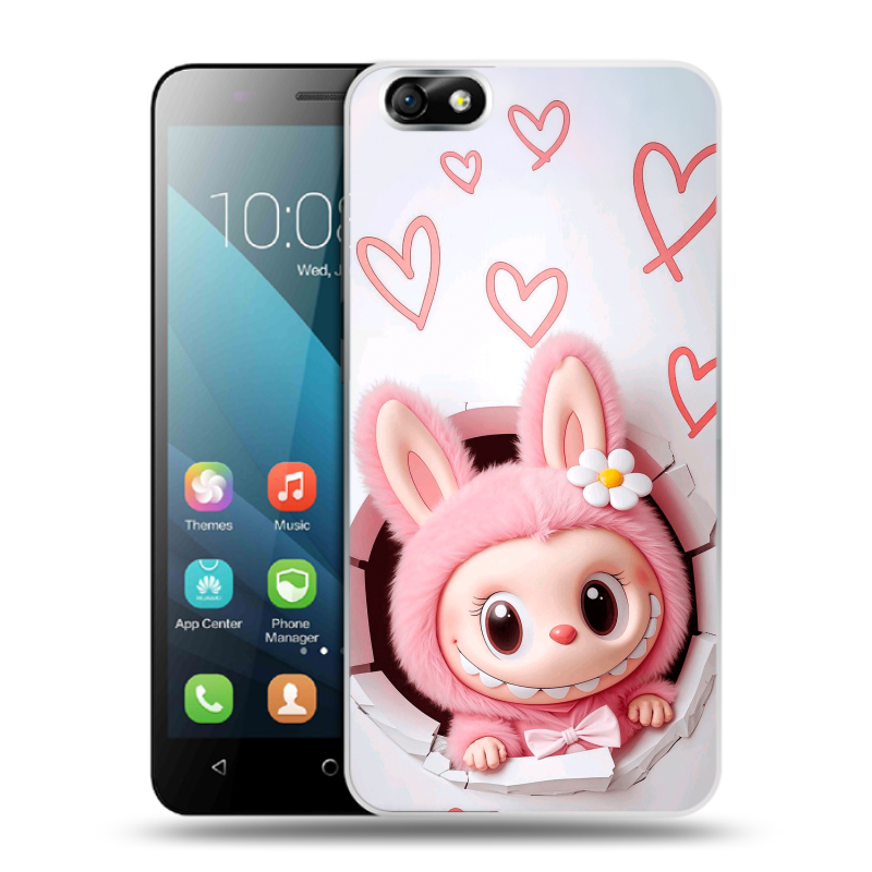 Силиконовый чехол на Huawei Honor 4X с принтом Labubu Лабубу Силиконовый чехол на Huawei Honor 4X с принтом Labubu Лабубу