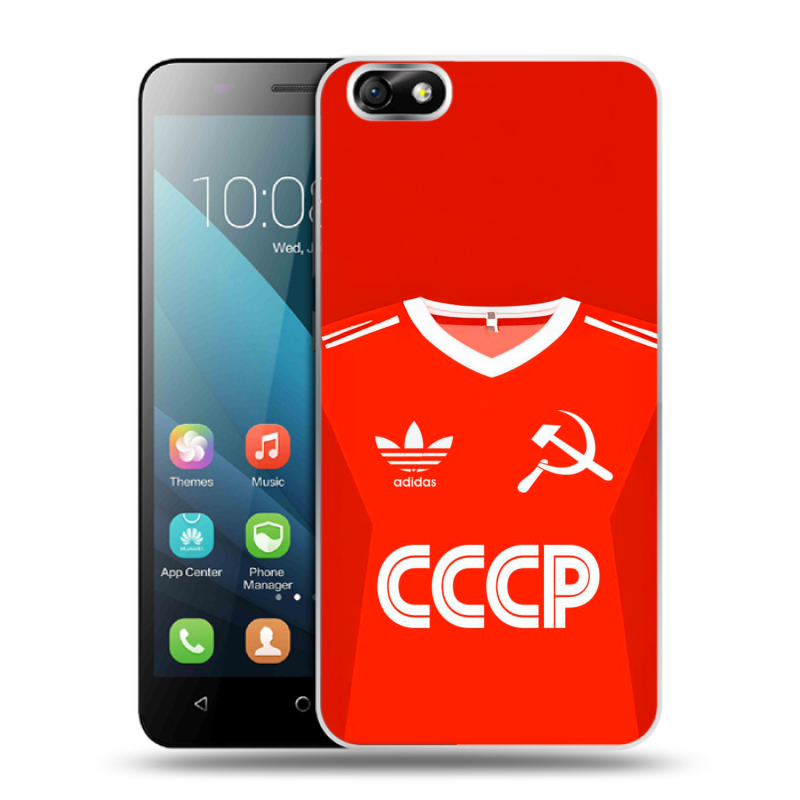 Пластиковый чехол на Huawei Honor 4X с принтом Флаг Герб СССР Пластиковый чехол на Huawei Honor 4X с принтом Флаг Герб СССР