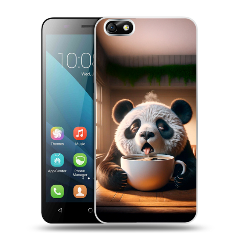 Пластиковый чехол на Huawei Honor 4X с принтом смешная панда Пластиковый чехол на Huawei Honor 4X с принтом смешная панда