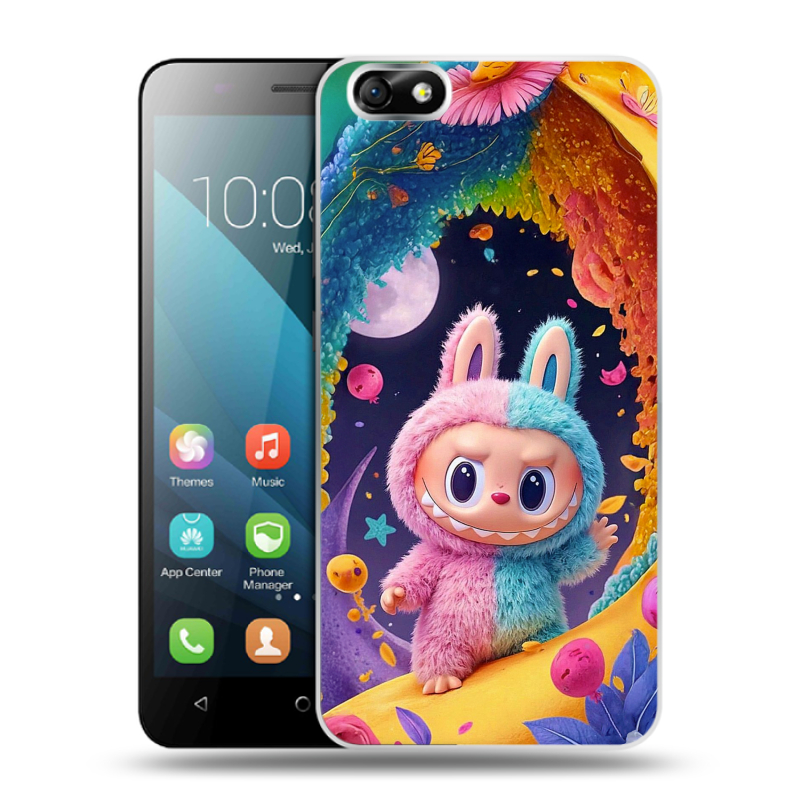 Пластиковый чехол на Huawei Honor 4X с принтом Labubu Лабубу Пластиковый чехол на Huawei Honor 4X с принтом Labubu Лабубу