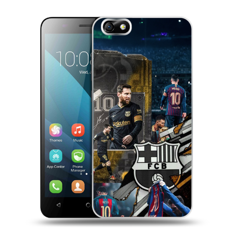Пластиковый чехол на Huawei Honor 4X с принтом Messi Barcelona Пластиковый чехол на Huawei Honor 4X с принтом Messi Barcelona