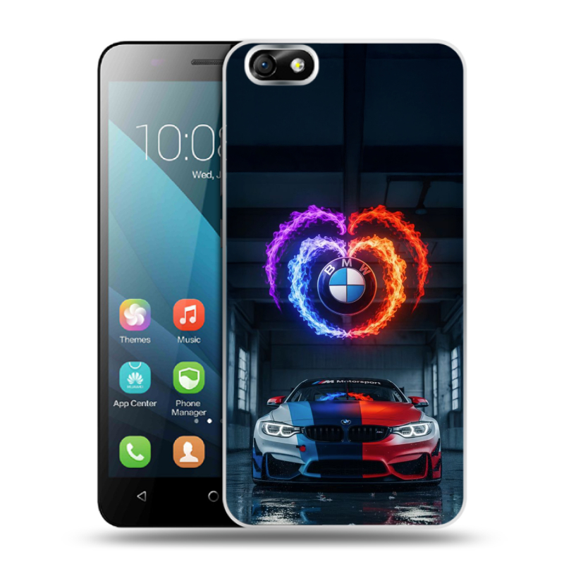 Пластиковый чехол на Huawei Honor 4X с принтом BMW БМВ Пластиковый чехол на Huawei Honor 4X с принтом BMW БМВ