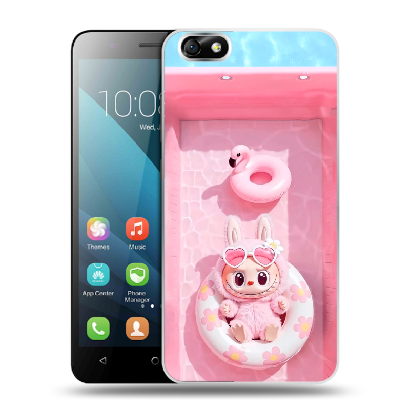 Силиконовый чехол на Huawei Honor 4X с принтом Labubu Лабубу Силиконовый чехол на Huawei Honor 4X с принтом Labubu Лабубу