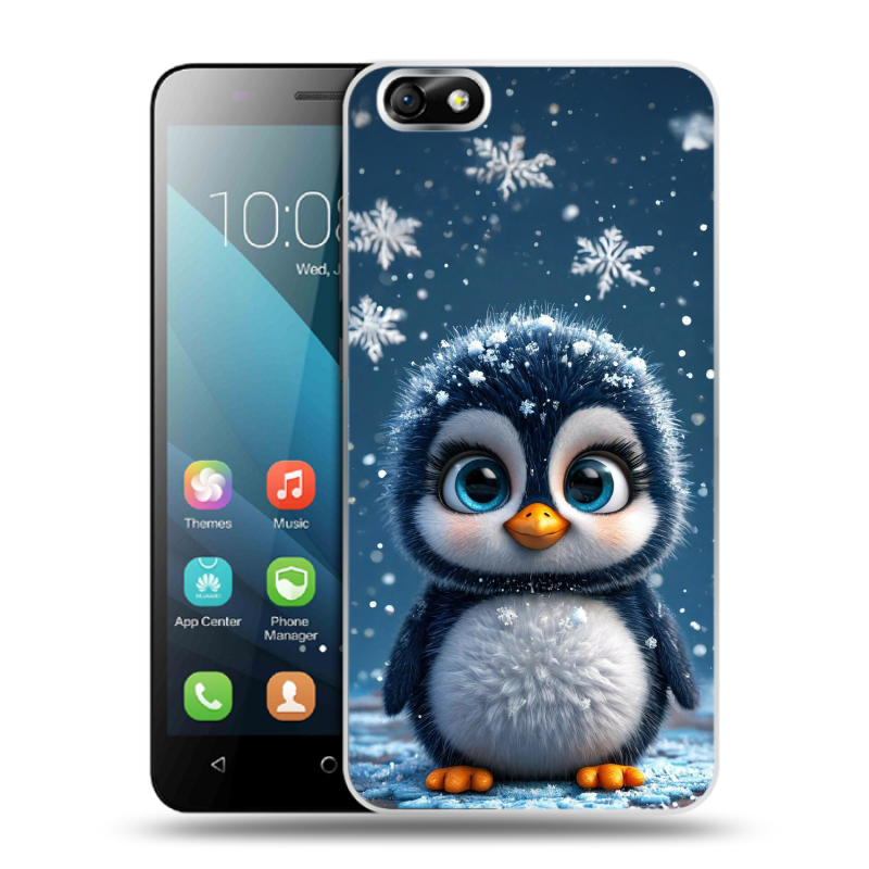 Силиконовый чехол на Huawei Honor 4X с принтом Новый год Силиконовый чехол на Huawei Honor 4X с принтом Новый год