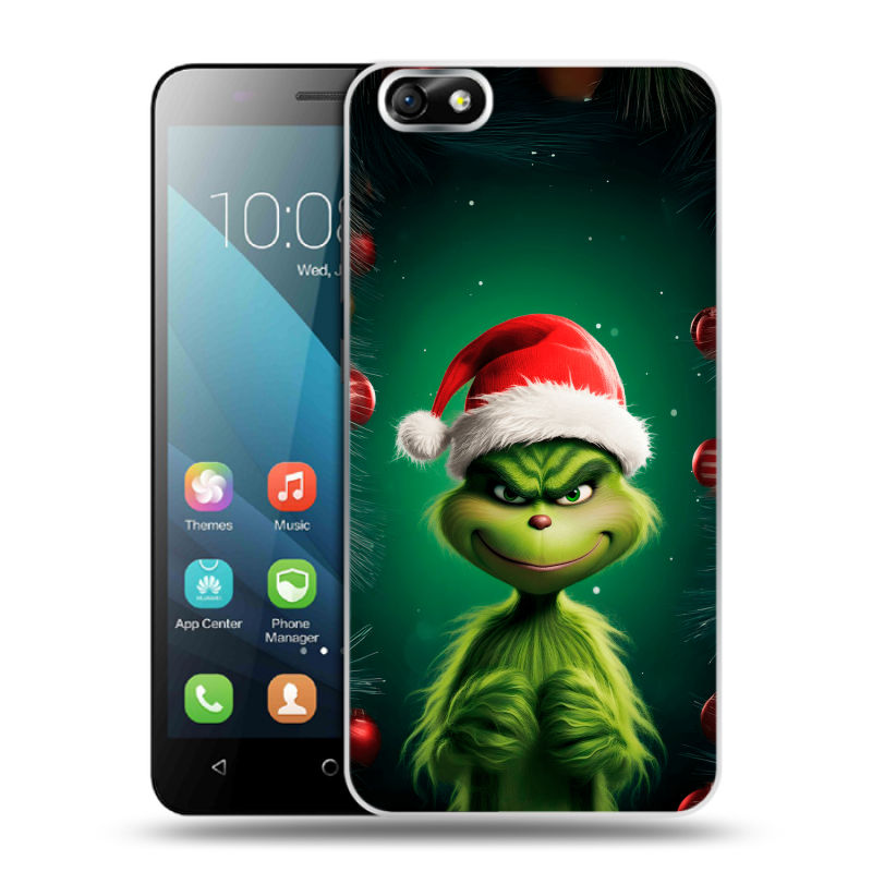 Силиконовый чехол на Huawei Honor 4X с принтом Гринч Новый год Рождество Силиконовый чехол на Huawei Honor 4X с принтом Гринч Новый год Рождество