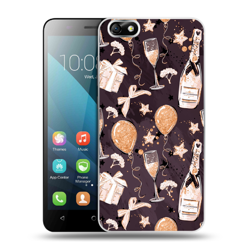Пластиковый чехол на Huawei Honor 4X с принтом Новый год Пластиковый чехол на Huawei Honor 4X с принтом Новый год
