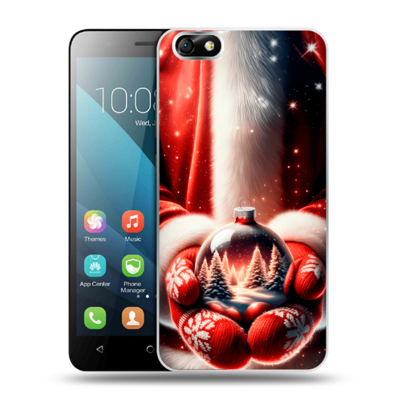 Силиконовый чехол на Huawei Honor 4X с принтом Новый год Силиконовый чехол на Huawei Honor 4X с принтом Новый год