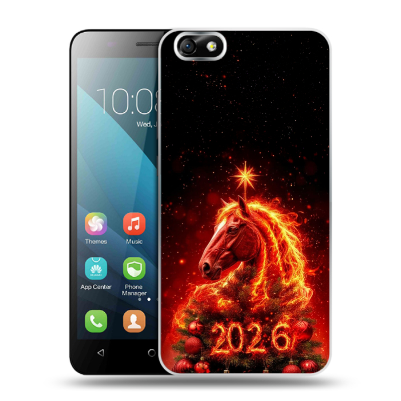 Пластиковый чехол на Huawei Honor 4X с принтом Новый год Пластиковый чехол на Huawei Honor 4X с принтом Новый год