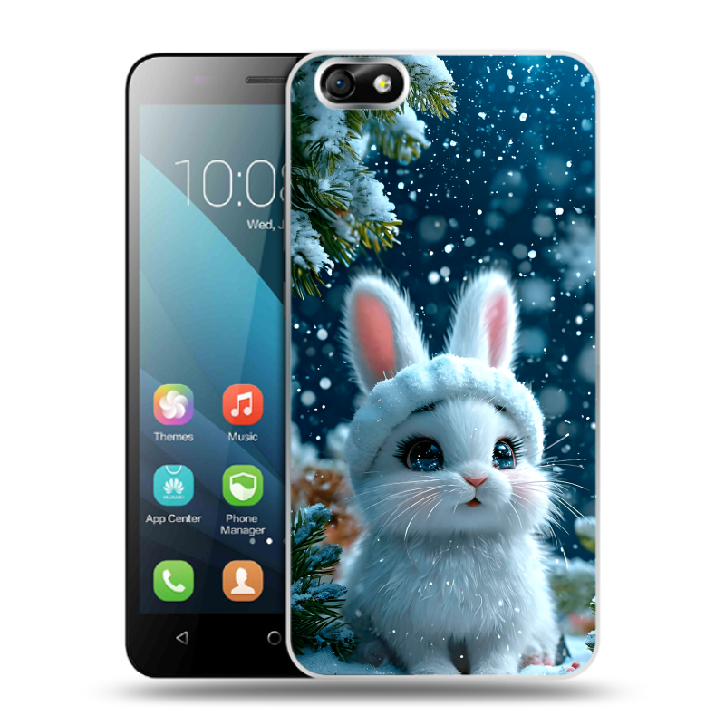 Силиконовый чехол на Huawei Honor 4X с принтом Новый год Силиконовый чехол на Huawei Honor 4X с принтом Новый год