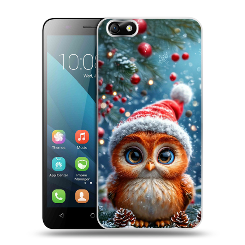 Силиконовый чехол на Huawei Honor 4X с принтом Новый год Силиконовый чехол на Huawei Honor 4X с принтом Новый год