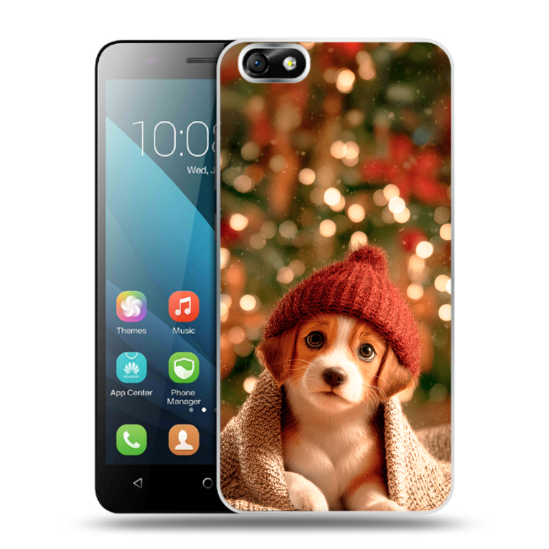 Силиконовый чехол на Huawei Honor 4X с принтом Новый год Силиконовый чехол на Huawei Honor 4X с принтом Новый год