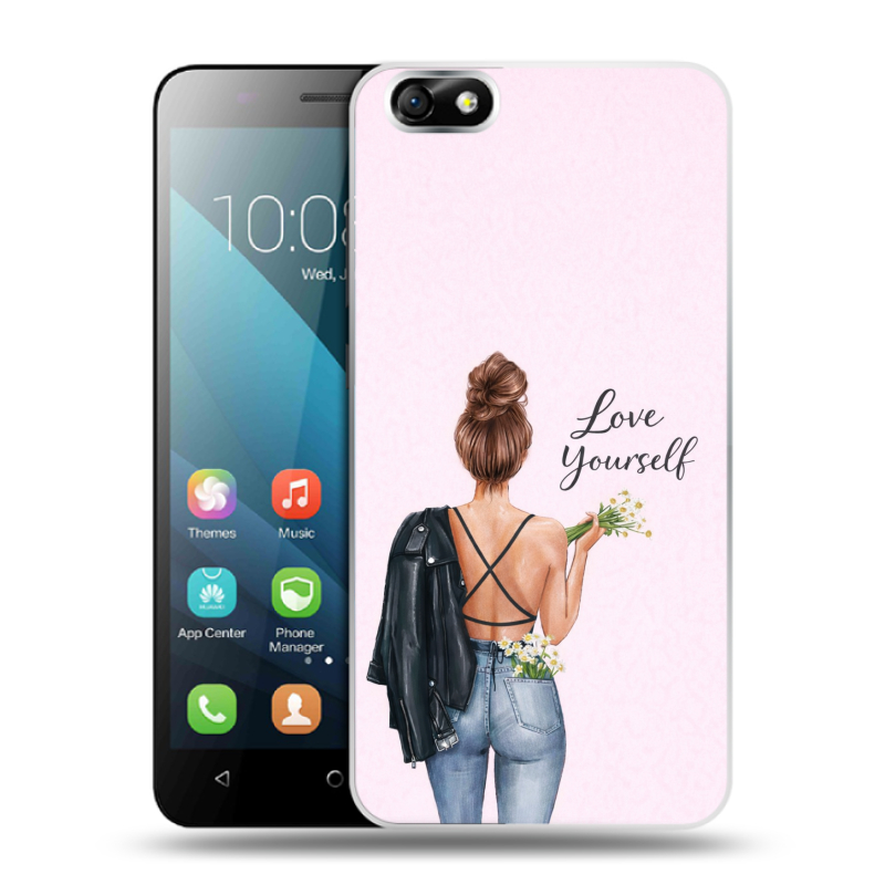Пластиковый чехол на Huawei Honor 4X с принтом женский Пластиковый чехол на Huawei Honor 4X с принтом женский