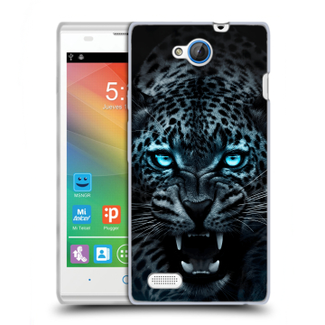 Пластиковый чехол на ZTE Blade G Lux с принтом Темный леопард Пластиковый чехол на ZTE Blade G Lux с принтом Темный леопард