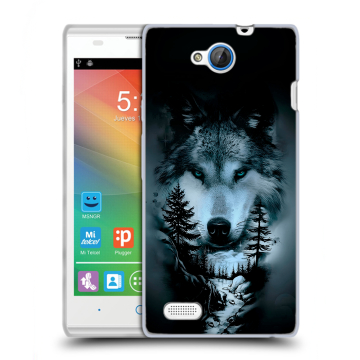 Пластиковый чехол на ZTE Blade G Lux с принтом Лесной волк Пластиковый чехол на ZTE Blade G Lux с принтом Лесной волк